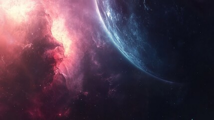 Obraz premium Cosmic Majesty: Celestial Splendor in the Depths of Space