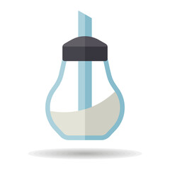 Sugar bowl shaker bottle vector icon