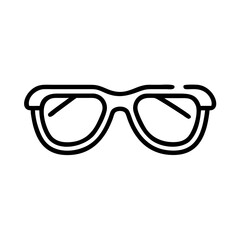 Fototapeta premium Simple line art icon of sunglasses