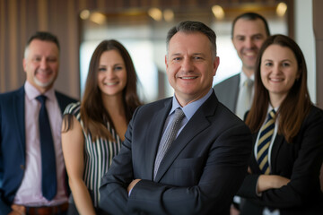Photograph of a Bulgaria professional group of lawyers with the director at the front.