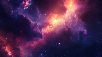 Cosmic Blaze: An Interstellar Dance of Light and Shadow