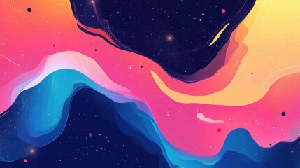 Cosmic Dreamscape: A Surreal Interstellar Landscape