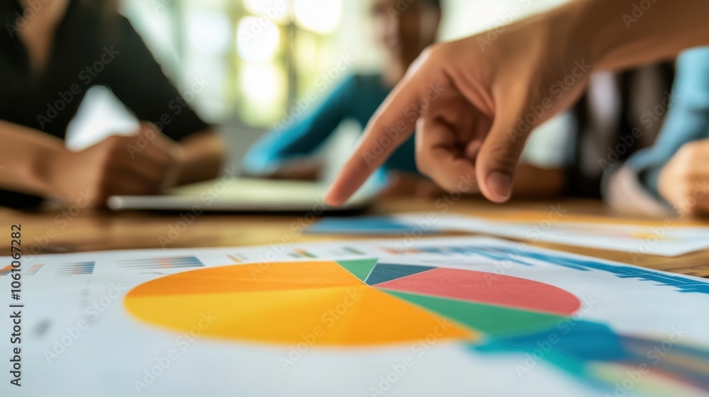 Poster analyzing business data for insights and strategy