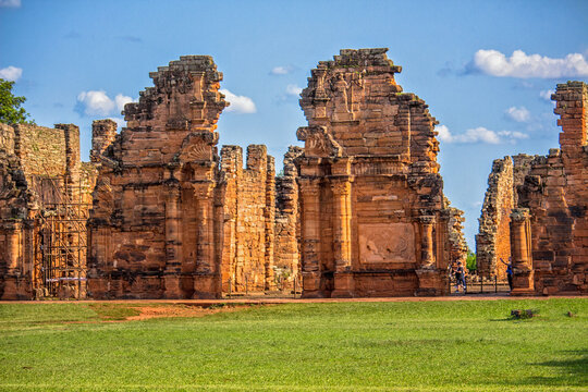 The Ruins of San Ignacio on a sunny day, Misiones, Argentina