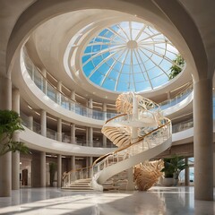 Obraz premium Seashell-Inspired Urban Buildings