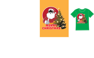 Creative merry Christmas T Shirt Design Templated.
