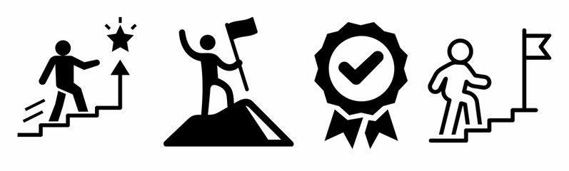 Achievement icons set 