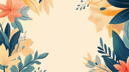 Serene Floral Landscape with Vibrant Nature Backdrop