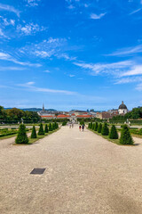 Belvedere Palace and garden in Vienna, Austria