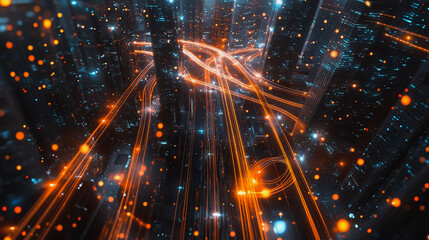 abstract professional business team people innovation connection of line from nail node to node on map background , networking concept