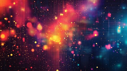 Obraz premium Vibrant Neon Gradient Background for Technology Themes