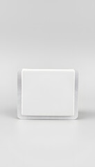 Pill blister mockup with blank cardboard box packaging on gray background. Template for design isolated with white highlights, png