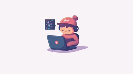 Obraz premium child with laptop