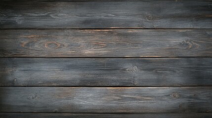 Fototapeta premium Dark weathered wooden planks arranged in a horizontal pattern