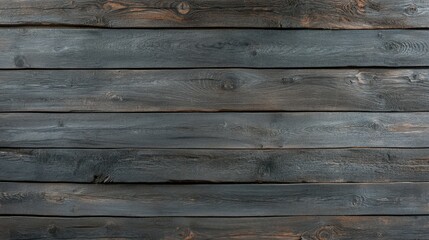 Obraz premium Dark weathered wooden planks arranged horizontally with natural texture