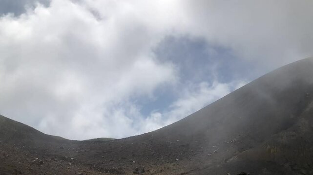 Time lapse video of gamalama mountain one of volcano mountain in Ternate indonesia