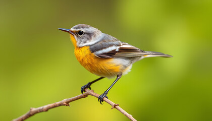 Fototapeta premium Golden-winged warbler - Vermivora chrysoptera isolated with white highlights, png