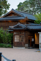 Old Japanese House with Glass Windows