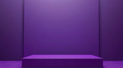 A purple stage with a performance area and lighting effects, typically used for musical events.