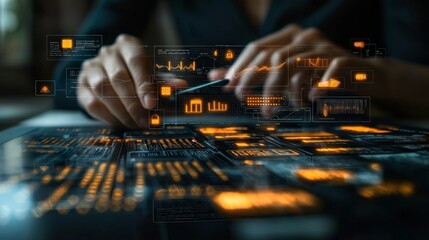 Entrepreneur configuring digital payment platform for secure online transactions. AI generated