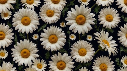 Obraz premium daisy flower pattern background wallpaper
