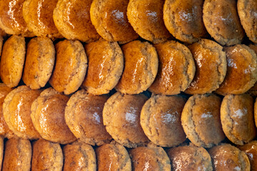 Almond macarons sweet pastries or cookies from Basque Country, France