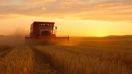 Fototapeta premium tractor working in the field