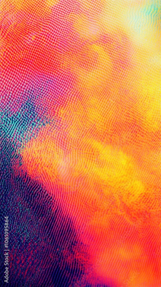 Poster vibrant abstract background with swirling patterns of red, orange, yellow, and teal. textured halfto