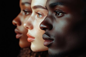 Four diverse individuals portrayed together.