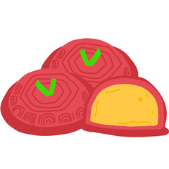 Illustration of traditional Indonesian snack, Angku cake