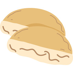 Illustration of traditional Indonesian snack, Pukis