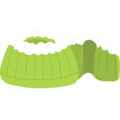 Illustration of traditional Indonesian snack, Putu Ayu