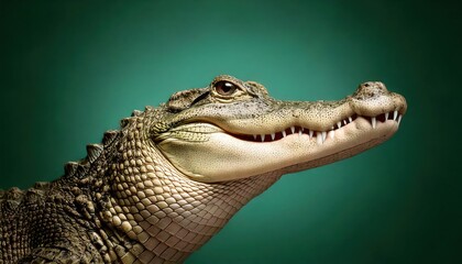 Fototapeta premium High definition of a crocodile emoji, expression, unique concept, canvas, high quality, high
