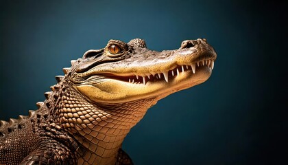 Fototapeta premium High definition of a crocodile emoji, expression, unique concept, canvas, high quality, high