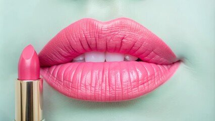 Obraz premium lipstick on white background