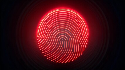 print with red fingerprint
