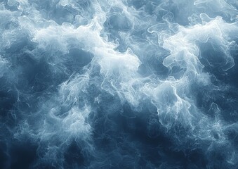 Ethereal wisps of translucent smoke or mist against a dark background, creating a serene atmosphere.
