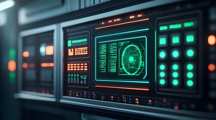 Futuristic Control Panel Interface