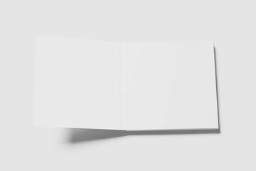 Blank square book white