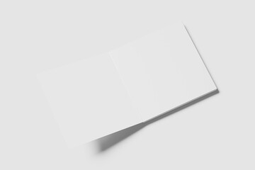 Blank square book white