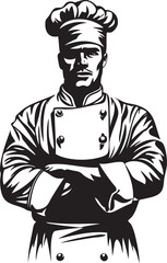 drawing of chef vector , cooking master