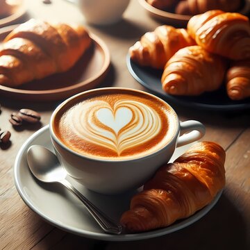 coffee and croissant