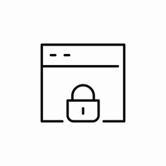 website security lock icon sign vector