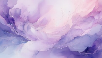 柔らかなラベンダー色の水彩テクスチャ、グラデーションが心を癒す優しい雰囲気を表現したデザイン