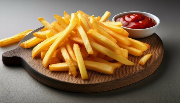 french fries with ketchup