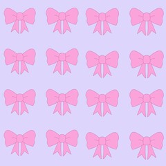 Ribbon pink pattern wraping ilustration