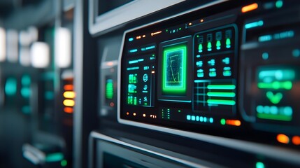 Futuristic Server Panel Interface