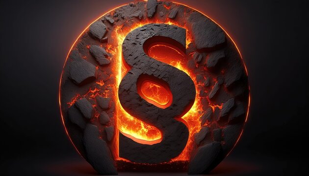 Volcanic Stone Sign Symbolizing Justice Law