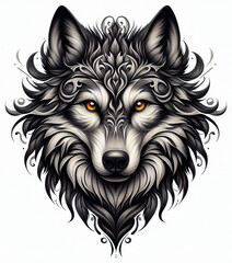 TRIBAL TATOO トライバル タトゥ 狼 wolf