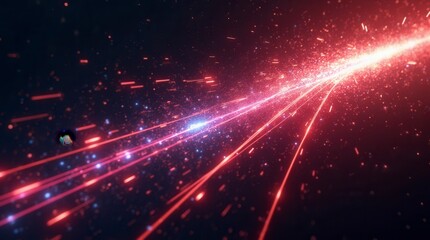 Futuristic Abstract Wallpaper with Dynamic Laser Beams and Vibrant Sparks Sci-Fi Digital Art Background